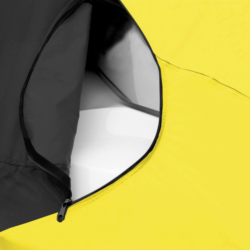 Jetpro Trailerable Jet Ski Cover, Waterproof Marine Grade 600D Heavy Duty Polyester PWC Cover Yellow/Black Fits from 126" to 135" 3 Seater - Image 3